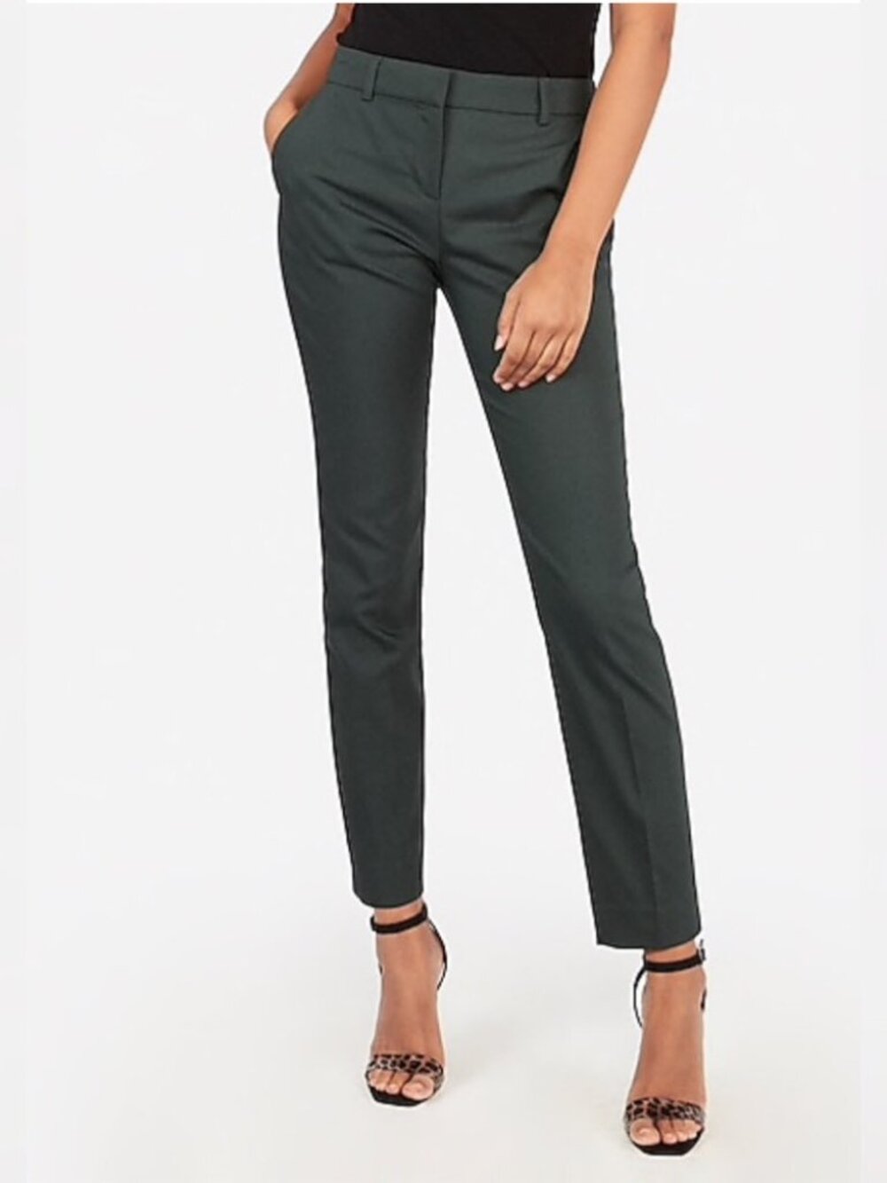 ☆ EXPRESS Green Columnist Ankle Pant, 2